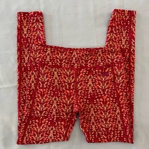 ❣️2/$25❣️ THE NORTH FACE pink and orange patterned women’s leggings | SMALL💕🧡